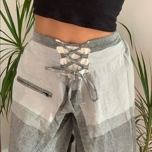 Handmade Dimensional Linen Pants
